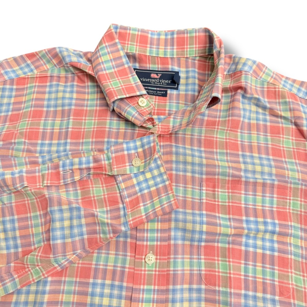 Vineyard Vines Murray Shirt Men's Plaid Button Down 100% Cotton Size M‎